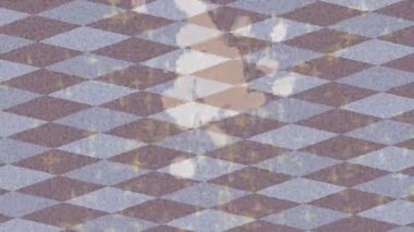 Benzersiz dijital animasyon tarzı grafikleri olan yaratıcı ortam tasarımı için yenilikçi hareket dokusu