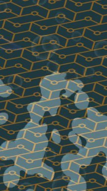 Benzersiz dijital animasyon tarzı grafikleri olan yaratıcı ortam tasarımı için yenilikçi hareket dokusu