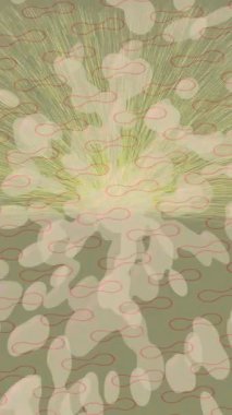 Benzersiz dijital animasyon tarzı grafikleri olan yaratıcı ortam tasarımı için yenilikçi hareket dokusu