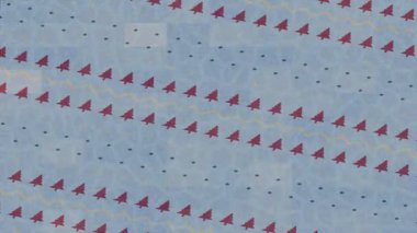 Benzersiz hareket grafikleri tasarım sanatına sahip yaratıcı film üretimi için özet bir arkaplan