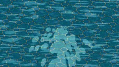 Modern medya üretimi için fütüristik dijital soyut doku sinematik tarz hareketli grafik ögesi