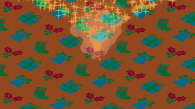 Benzersiz dijital animasyon tarzı grafikleri olan yaratıcı ortam tasarımı için yenilikçi hareket dokusu