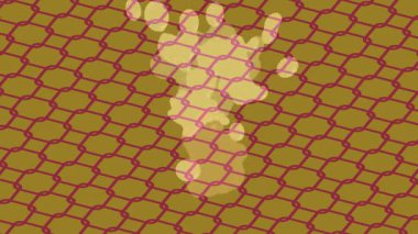 Benzersiz dijital animasyon tarzı grafikleri olan yaratıcı ortam tasarımı için yenilikçi hareket dokusu