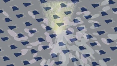 Benzersiz dijital animasyon tarzı grafikleri olan yaratıcı ortam tasarımı için yenilikçi hareket dokusu