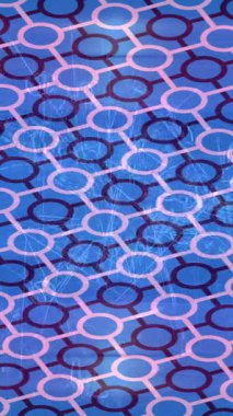 Soyut hareket desenli fütüristik video üretimi için dinamik dijital arkaplan