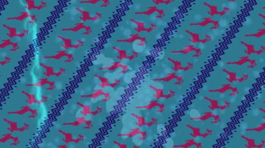 Benzersiz hareket dokusu tasarım sanatı ile profesyonel video düzenleme için modern soyut grafikler