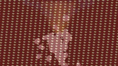 Benzersiz dijital animasyon tarzı grafikleri olan yaratıcı ortam tasarımı için yenilikçi hareket dokusu