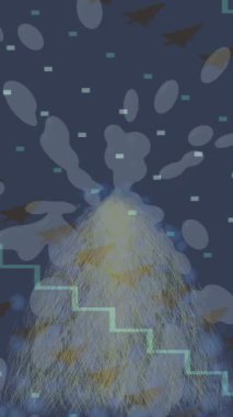 Organik desenli yüzey giriş stili video film sanatı ile soyut arkaplan tasarımı