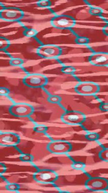 Soyut hareket desenli fütüristik video üretimi için dinamik dijital arkaplan