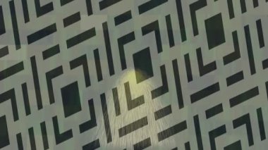 Soyut hareket desenli fütüristik video üretimi için dinamik dijital arkaplan