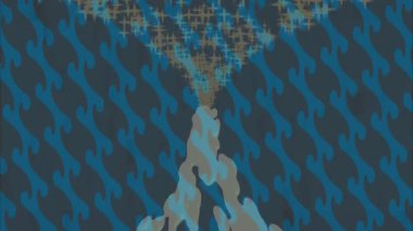 Organik desenli yüzey giriş stili video film sanatı ile soyut arkaplan tasarımı