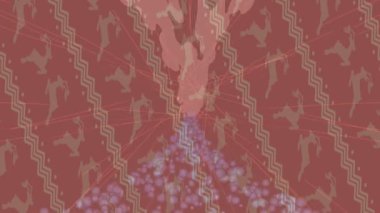 Benzersiz hareket grafikleri tasarım sanatına sahip yaratıcı film üretimi için özet bir arkaplan