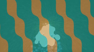 Benzersiz dijital animasyon tarzı grafikleri olan yaratıcı ortam tasarımı için yenilikçi hareket dokusu