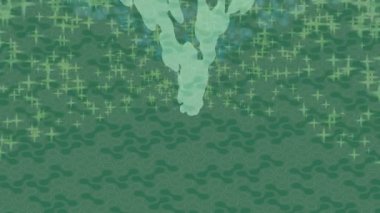 Benzersiz dijital animasyon tarzı grafikleri olan yaratıcı ortam tasarımı için yenilikçi hareket dokusu