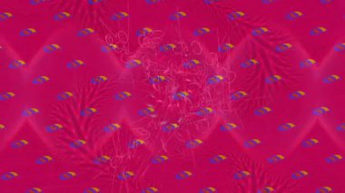 Benzersiz dijital animasyon tarzı grafikleri olan yaratıcı ortam tasarımı için yenilikçi hareket dokusu