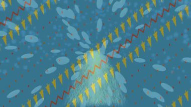 Soyut hareket desenli fütüristik video üretimi için dinamik dijital arkaplan