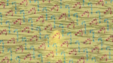 Benzersiz dijital animasyon tarzı grafikleri olan yaratıcı ortam tasarımı için yenilikçi hareket dokusu