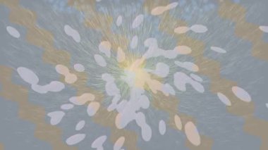 Benzersiz dijital animasyon tarzı grafikleri olan yaratıcı ortam tasarımı için yenilikçi hareket dokusu