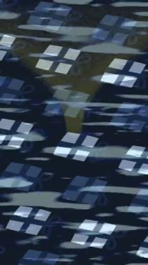 Soyut hareket desenli fütüristik video üretimi için dinamik dijital arkaplan