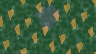 Benzersiz dijital animasyon tarzı grafikleri olan yaratıcı ortam tasarımı için yenilikçi hareket dokusu