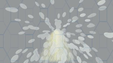 Benzersiz hareket grafikleri tasarım sanatına sahip yaratıcı film üretimi için özet bir arkaplan