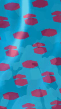 Benzersiz dijital animasyon tarzı grafikleri olan yaratıcı ortam tasarımı için yenilikçi hareket dokusu