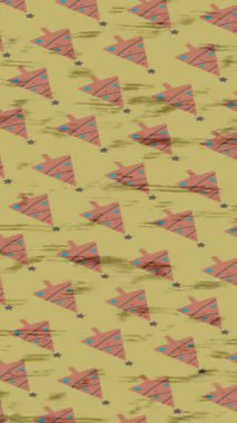 Benzersiz video giriş tasarımı projeleri için detaylı yüzey kalıbı film animasyon stili grafik girişi