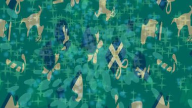 Dijital doku yüzey tasarım biçimi ile modern video animasyonu için gelişmiş hareket grafikleri