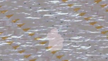 Soyut hareket desenli fütüristik video üretimi için dinamik dijital arkaplan