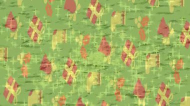 Benzersiz dijital animasyon tarzı grafikleri olan yaratıcı ortam tasarımı için yenilikçi hareket dokusu