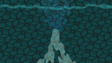 Benzersiz video giriş tasarımı projeleri için detaylı yüzey kalıbı film animasyon stili grafik girişi