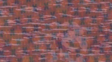 Soyut hareket desenli fütüristik video üretimi için dinamik dijital arkaplan