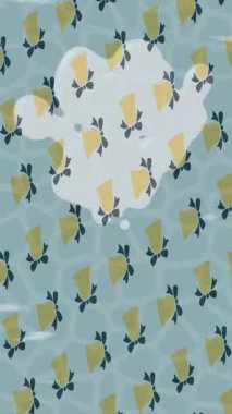 Soyut hareket desenli fütüristik video üretimi için dinamik dijital arkaplan