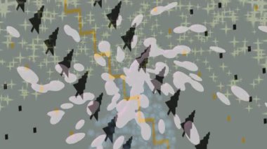 Benzersiz video giriş tasarımı projeleri için detaylı yüzey kalıbı film animasyon stili grafik girişi