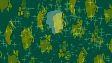 Benzersiz video giriş tasarımı projeleri için detaylı yüzey kalıbı film animasyon stili grafik girişi