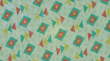 Benzersiz dijital animasyon tarzı grafikleri olan yaratıcı ortam tasarımı için yenilikçi hareket dokusu