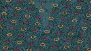 Benzersiz dijital animasyon tarzı grafikleri olan yaratıcı ortam tasarımı için yenilikçi hareket dokusu