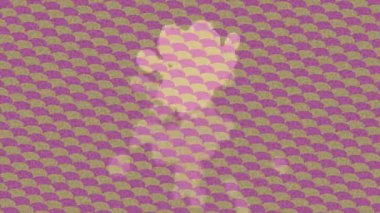 Benzersiz dijital animasyon tarzı grafikleri olan yaratıcı ortam tasarımı için yenilikçi hareket dokusu