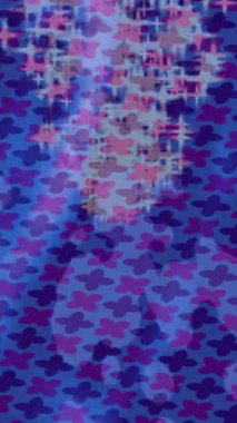 Benzersiz dijital animasyon tarzı grafikleri olan yaratıcı ortam tasarımı için yenilikçi hareket dokusu