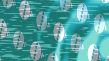 Soyut hareket desenli fütüristik video üretimi için dinamik dijital arkaplan