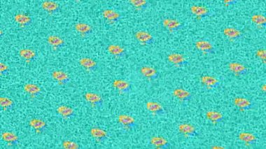 Benzersiz dijital animasyon tarzı grafikleri olan yaratıcı ortam tasarımı için yenilikçi hareket dokusu