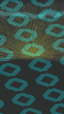 Benzersiz dijital animasyon tarzı grafikleri olan yaratıcı ortam tasarımı için yenilikçi hareket dokusu