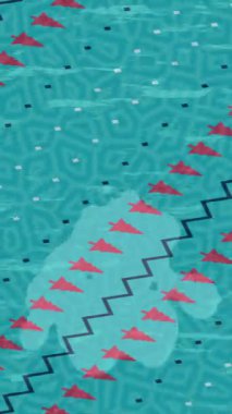 Benzersiz video giriş tasarımı projeleri için detaylı yüzey kalıbı film animasyon stili grafik girişi