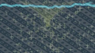 Soyut hareket desenli fütüristik video üretimi için dinamik dijital arkaplan