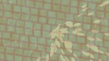 Benzersiz dijital animasyon tarzı grafikleri olan yaratıcı ortam tasarımı için yenilikçi hareket dokusu