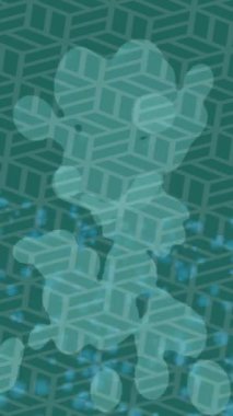 Soyut hareket desenli fütüristik video üretimi için dinamik dijital arkaplan