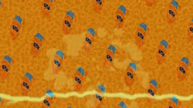 Organik desenli yüzey giriş stili video film sanatı ile soyut arkaplan tasarımı