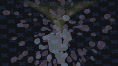 Soyut hareket desenli fütüristik video üretimi için dinamik dijital arkaplan