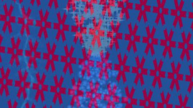 Benzersiz dijital animasyon tarzı grafikleri olan yaratıcı ortam tasarımı için yenilikçi hareket dokusu