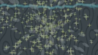 Soyut hareket desenli fütüristik video üretimi için dinamik dijital arkaplan